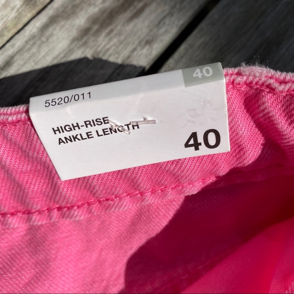 💗 ZARA PINK HIGH WAIST CLASSIC MOM JEAN SHORTS! - Picture 12 of 13